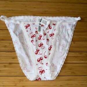 Pink Wink Lace-Trim String Bikini Panty